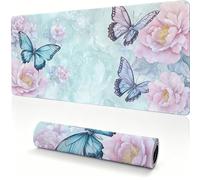Large Gaming Mouse Pad 900x450x4mm Extended Desk Mat flower Retro-4 0x0-291