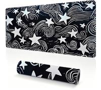 Large Gaming Mouse Pad 900x450x4mm XL Extended Desk Mat blue waves 0x0-466 | Mousepad Waterproof with Rubber Base Stitched Edges, improved precision and speed, Desk Pad Laptop for Office and Home