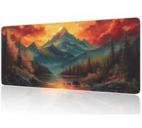 Large Gaming Mouse Pad 900x500mm, Landscape Mouse Mat with Stitched Edge, Waterproof Non-Slip Rubber Base Mousepad, Improved Precision and Speed, Desk Mat Large for Office & Home (Mountains) M1-857