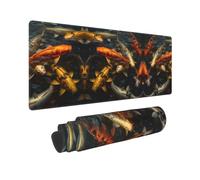 Large Gaming Mouse Pad A Large Group of Koi Carp Desk Mat Protector for Desktop Mousepad Waterproof Writing Pads with Anti-Slip Rubber Base Keyboard Pad for Gamer Office Home 31.5" x 12"