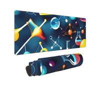 Large Gaming Mouse Pad Abstract Science Chemistry Desk Mat Protector for Desktop Mousepad Waterproof Writing Pads with Anti-Slip Rubber Base Keyboard Pad for Gamer Office Home 31.5" x 12"