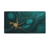 Large Gaming Mouse Pad, Abstract Teal Pattern Print Desk Keyboard Pad, Non-Slip Desk Mat for Desktop Keyboard and Mouse, Mousepad for Office Home Accessories 16x29.5