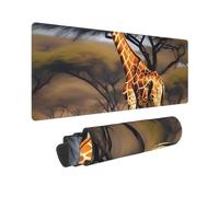 Large Gaming Mouse Pad Africa Giraffe Majestic Tree Desk Mat Protector for Desktop Mousepad Waterproof Writing Pads with Anti-Slip Rubber Base Keyboard Pad for Gamer Office Home 31.5" x 12"