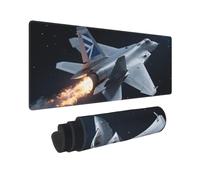 Large Gaming Mouse Pad Aircraft Fighter Jets Desk Mat Protector for Desktop Mousepad Waterproof Writing Pads with Anti-Slip Rubber Base Keyboard Pad for Gamer Office Home 31.5" x 12"