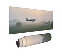 Large Gaming Mouse Pad Airplane in The Distance Desk Mat Protector for Desktop Mousepad Waterproof Writing Pads with Anti-Slip Rubber Base Keyboard Pad for Gamer Office Home 31.5" x 12"