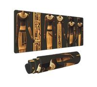 Large Gaming Mouse Pad Ancient Egyptian Hieroglyph Desk Mat Protector for Desktop Mousepad Waterproof Writing Pads with Anti-Slip Rubber Base Keyboard Pad for Gamer Office Home 31.5" x 12"