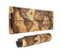 Large Gaming Mouse Pad Ancient Map World Globe Desk Mat Protector for Desktop Mousepad Waterproof Writing Pads with Anti-Slip Rubber Base Keyboard Pad for Gamer Office Home 31.5" x 12"