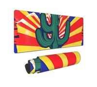 Large Gaming Mouse Pad Arizona Flag Desk Mat Protector for Desktop Mousepad Waterproof Writing Pads with Anti-Slip Rubber Base Keyboard Pad for Gamer Office Home 31.5" x 12"