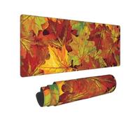 Large Gaming Mouse Pad Autumn Leaves Desk Mat Protector for Desktop Mousepad Waterproof Writing Pads with Anti-Slip Rubber Base Keyboard Pad for Gamer Office Home 31.5" x 12"