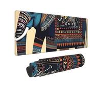 Large Gaming Mouse Pad Aztec Elephant Desk Mat Protector for Desktop Mousepad Waterproof Writing Pads with Anti-Slip Rubber Base Keyboard Pad for Gamer Office Home 31.5" x 12"
