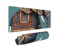 Large Gaming Mouse Pad Aztec Elephant Pattern Desk Mat Protector for Desktop Mousepad Waterproof Writing Pads with Anti-Slip Rubber Base Keyboard Pad for Gamer Office Home 31.5" x 12"