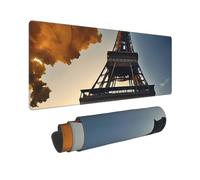 Large Gaming Mouse Pad Beautiful Eiffel Tower Paris Desk Mat Protector for Desktop Mousepad Waterproof Writing Pads with Anti-Slip Rubber Base Keyboard Pad for Gamer Office Home 31.5" x 12"