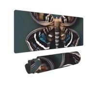 Large Gaming Mouse Pad Beautiful Moth Desk Mat Protector for Desktop Mousepad Waterproof Writing Pads with Anti-Slip Rubber Base Keyboard Pad for Gamer Office Home 31.5" x 12"