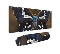 Large Gaming Mouse Pad Beautiful Moth Wings Desk Mat Protector for Desktop Mousepad Waterproof Writing Pads with Anti-Slip Rubber Base Keyboard Pad for Gamer Office Home 31.5" x 12"