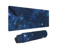 Large Gaming Mouse Pad Blue Galaxy Desk Mat Protector for Desktop Mousepad Waterproof Writing Pads with Anti-Slip Rubber Base Keyboard Pad for Gamer Office Home 31.5" x 12"