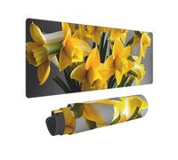 Large Gaming Mouse Pad Bouquet of Daffodils Desk Mat Protector for Desktop Mousepad Waterproof Writing Pads with Anti-Slip Rubber Base Keyboard Pad for Gamer Office Home 31.5" x 12"