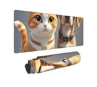 Large Gaming Mouse Pad Cats and Dogs Desk Mat Protector for Desktop Mousepad Waterproof Writing Pads with Anti-Slip Rubber Base Keyboard Pad for Gamer Office Home 31.5" x 12"