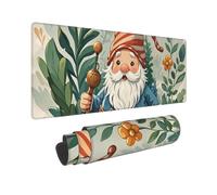Large Gaming Mouse Pad Christmas Gnome Desk Mat Protector for Desktop Mousepad Waterproof Writing Pads with Anti-Slip Rubber Base Keyboard Pad for Gamer Office Home 31.5" x 12"