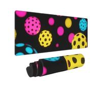 Large Gaming Mouse Pad Colorful Polka Dot Desk Mat Protector for Desktop Mousepad Waterproof Writing Pads with Anti-Slip Rubber Base Keyboard Pad for Gamer Office Home 31.5" x 12"