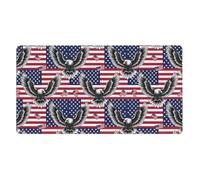 Large Gaming Mouse Pad Compatible with American Flag USA Cool Bald Eagle Pattern Art, Extended Mouse Mat Non-Slip Rubber Base for Laptop, Computer, Desktop, Game, Office, 16x29.5 in