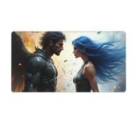 Large Gaming Mouse Pad, Cool Blue Angels Print Desk Keyboard Pad, Non-Slip Desk Mat for Desktop Keyboard and Mouse, Mousepad for Office Home Accessories 16x29.5