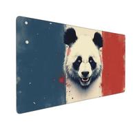 Large Gaming Mouse Pad, Cool Blue Red Panda Print Desk Keyboard Pad, Non-Slip Desk Mat for Desktop Keyboard and Mouse, Mousepad for Office Home Accessories 16x35.5