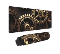 Large Gaming Mouse Pad Cool Steampunk Gears Desk Mat Protector for Desktop Mousepad Waterproof Writing Pads with Anti-Slip Rubber Base Keyboard Pad for Gamer Office Home 31.5" x 12"