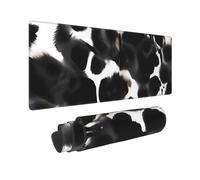 Large Gaming Mouse Pad Cow Fur Print Desk Mat Protector for Desktop Mousepad Waterproof Writing Pads with Anti-Slip Rubber Base Keyboard Pad for Gamer Office Home 31.5" x 12"