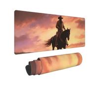 Large Gaming Mouse Pad Cowboy West Desk Mat Protector for Desktop Mousepad Waterproof Writing Pads with Anti-Slip Rubber Base Keyboard Pad for Gamer Office Home 31.5" x 12"
