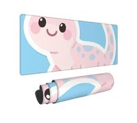 Large Gaming Mouse Pad Cute Axolotl Print Desk Mat Protector for Desktop Mousepad Waterproof Writing Pads with Anti-Slip Rubber Base Keyboard Pad for Gamer Office Home 31.5" x 12"