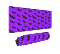 Large Gaming Mouse Pad, Cute Bats Violent Halloween Computer Keyboard Pad Desk Pad, Non-Slip Desk Matt for Desktop, Mousepad for Office Home Desk Accessories 12x31.5