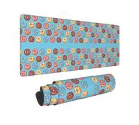Large Gaming Mouse Pad, Cute Donut Computer Keyboard Pad Desk Pad, Non-Slip Desk Matt for Desktop, Mousepad for Office Home Desk Accessories 12x31.5