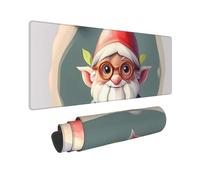 Large Gaming Mouse Pad Cute Gnome Desk Mat Protector for Desktop Mousepad Waterproof Writing Pads with Anti-Slip Rubber Base Keyboard Pad for Gamer Office Home 31.5" x 12"