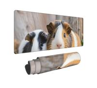 Large Gaming Mouse Pad Cute GuineaPig Desk Mat Protector for Desktop Mousepad Waterproof Writing Pads with Anti-Slip Rubber Base Keyboard Pad for Gamer Office Home 31.5" x 12"