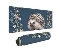 Large Gaming Mouse Pad Cute Little Hedgehog Desk Mat Protector for Desktop Mousepad Waterproof Writing Pads with Anti-Slip Rubber Base Keyboard Pad for Gamer Office Home 31.5" x 12"