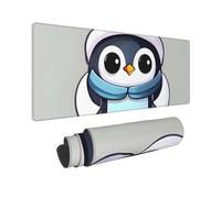 Large Gaming Mouse Pad Cute Penguin Print Desk Mat Protector for Desktop Mousepad Waterproof Writing Pads with Anti-Slip Rubber Base Keyboard Pad for Gamer Office Home 31.5" x 12"