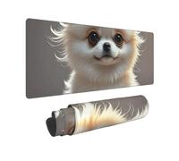 Large Gaming Mouse Pad Cute Pomeranian Desk Mat Protector for Desktop Mousepad Waterproof Writing Pads with Anti-Slip Rubber Base Keyboard Pad for Gamer Office Home 31.5" x 12"