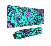 Large Gaming Mouse Pad Cute Turquoise Desk Mat Protector for Desktop Mousepad Waterproof Writing Pads with Anti-Slip Rubber Base Keyboard Pad for Gamer Office Home 31.5" x 12"
