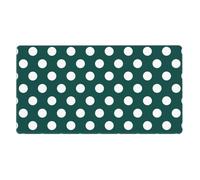 Large Gaming Mouse Pad, Dark Teal Polka Dot Print Desk Keyboard Pad, Non-Slip Desk Mat for Desktop Keyboard and Mouse, Mousepad for Office Home Accessories 16x29.5