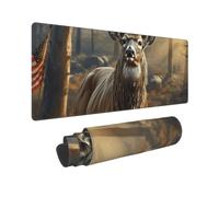 Large Gaming Mouse Pad Deer Hunting Season Desk Mat Protector for Desktop Mousepad Waterproof Writing Pads with Anti-Slip Rubber Base Keyboard Pad for Gamer Office Home 31.5" x 12"