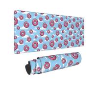 Large Gaming Mouse Pad, Donut Clouds Print Computer Keyboard Pad Desk Pad, Non-Slip Desk Matt for Desktop, Mousepad for Office Home Desk Accessories 12x31.5