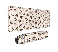Large Gaming Mouse Pad, Donut Panda Print Computer Keyboard Pad Desk Pad, Non-Slip Desk Matt for Desktop, Mousepad for Office Home Desk Accessories 12x31.5