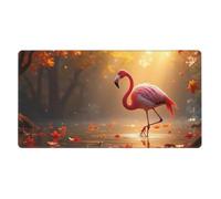 Large Gaming Mouse Pad, Elegant Pink Flamingo-C Print Desk Keyboard Pad, Non-Slip Desk Mat for Desktop Keyboard and Mouse, Mousepad for Office Home Accessories 16x29.5
