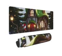 Large Gaming Mouse Pad elfs House Desk Mat Protector for Desktop Mousepad Waterproof Writing Pads with Anti-Slip Rubber Base Keyboard Pad for Gamer Office Home 31.5" x 12"