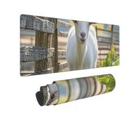 Large Gaming Mouse Pad Farm Animal Goat Desk Mat Protector for Desktop Mousepad Waterproof Writing Pads with Anti-Slip Rubber Base Keyboard Pad for Gamer Office Home 31.5" x 12"