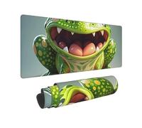 Large Gaming Mouse Pad Frog with Mouth Open Desk Mat Protector for Desktop Mousepad Waterproof Writing Pads with Anti-Slip Rubber Base Keyboard Pad for Gamer Office Home 31.5" x 12"