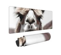 Large Gaming Mouse Pad Funny Alpaca Llama Desk Mat Protector for Desktop Mousepad Waterproof Writing Pads with Anti-Slip Rubber Base Keyboard Pad for Gamer Office Home 31.5" x 12"