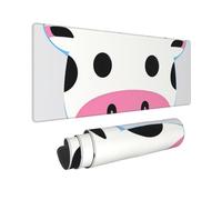 Large Gaming Mouse Pad Funny Cow Desk Mat Protector for Desktop Mousepad Waterproof Writing Pads with Anti-Slip Rubber Base Keyboard Pad for Gamer Office Home 31.5" x 12"