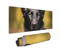 Large Gaming Mouse Pad German Shepherd Dog Desk Mat Protector for Desktop Mousepad Waterproof Writing Pads with Anti-Slip Rubber Base Keyboard Pad for Gamer Office Home 31.5" x 12"