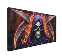Large Gaming Mouse Pad, Gothic Purple Reaper Print Desk Keyboard Pad, Non-Slip Desk Mat for Desktop Keyboard and Mouse, Mousepad for Office Home Accessories 16x35.5